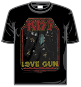 Kiss Tshirt - Love Gun Distress