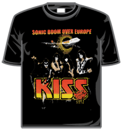 Kiss Tshirt - S Boom Over Europe