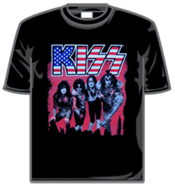 Kiss Tshirt - Us Flag