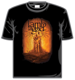 Lamb Of God Tshirt - Burning Hand