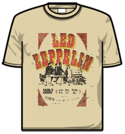 Led Zeppelin Tshirt - Earls Ticket