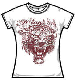 Miami Ink Tshirt - White Tiger