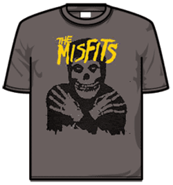 Misfits Tshirt - Classic Skull Yel Logo