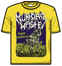 Municipal Waste Tshirt - Massive Agress Yel