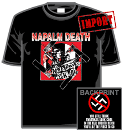 Napalm Death Tshirt - Nazi Punks F*ck Off