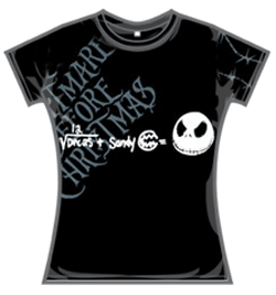 Nightmare Before Christmas Tshirt - Dec 25 Sandy Sk