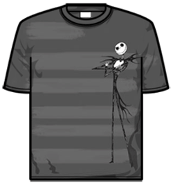 Nightmare Before Christmas Tshirt - Stripe Burn