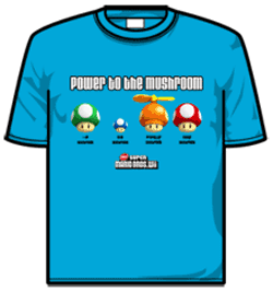 Nintendo Tshirt - Power To The Mushroom