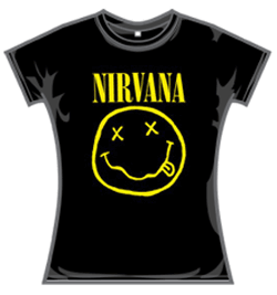 Nirvana Tshirt - Smiley Skinny
