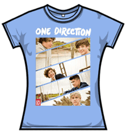 One Direction Tshirt - Band Sliced