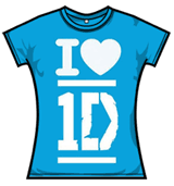 One Direction Tshirt -  I Love 1d
