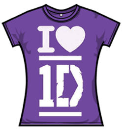 One Direction Tshirt - I Love 1d