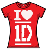 One Direction Tshirt - I Love 1d