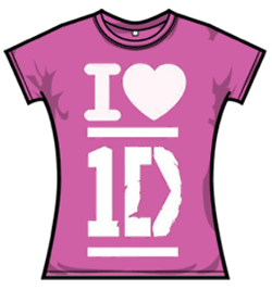 One Direction Tshirt - I Love 1d