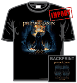 Primal Fear Tshirt - 16.6 Album Cover Dates