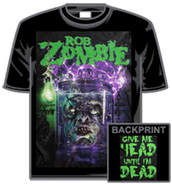 Rob Zombie Tshirt - Head Until Dead
