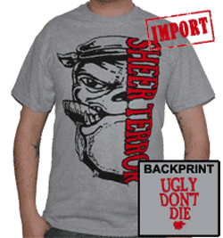Sheer Terror Tshirt - Bulldog (grey)