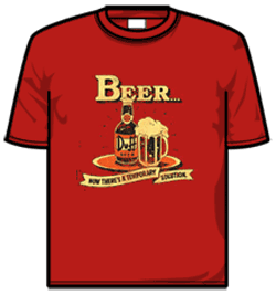 Simpsons Tshirt - Beer Red