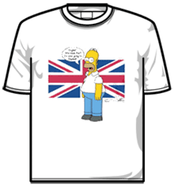 Simpsons Tshirt - English Homer