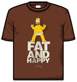 Simpsons Tshirt - Fat And Happy