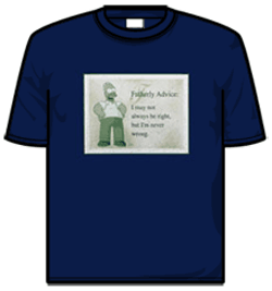 Simpsons Tshirt - Fatherly Advice