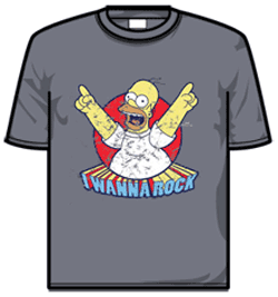 Simpsons Tshirt - I Wanna Rock