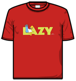 Simpsons Tshirt - Lazy Homer