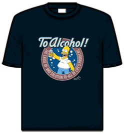 Simpsons Tshirt - To Alcohol