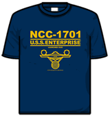 Star Trek Tshirt - Ncc 1701 Blue