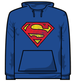 Superman Hoodie - Logo Distress
