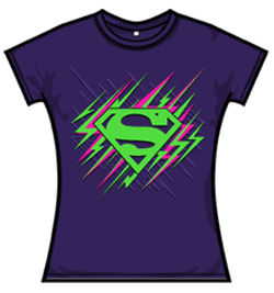 Superman Tshirt - Dayglo Krypton Graphic
