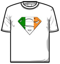 Superman Tshirt - Irish Flag