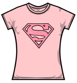 Superman Tshirt - Logo Pink