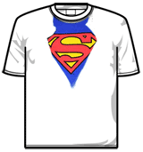 Superman Tshirt - Open Shirt