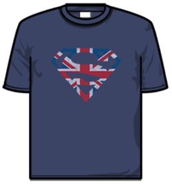 Superman Tshirt - Union Jack Flag