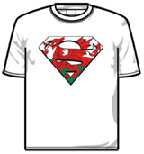 Superman Tshirt - Wales Flag