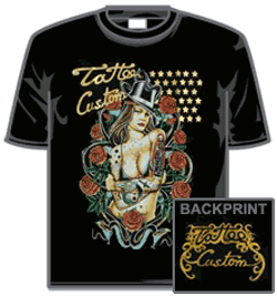 Tattoo Custom Tshirt - Lady Hat