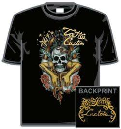 Tattoo Custom Tshirt - Lady Skull