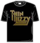 Thin Lizzy Tshirt - Metallic Gold Logo