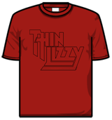 Thin Lizzy Tshirt - Outline Logo Red